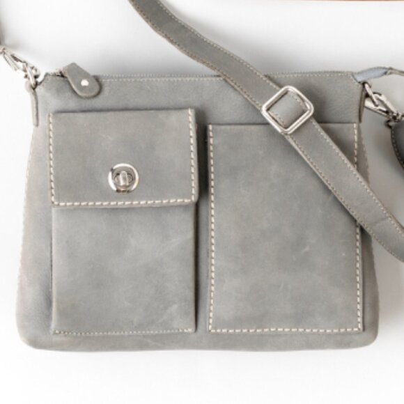 Roots The Villager Tribe Bag Quartz Grey, EUC - Picture 1 of 11